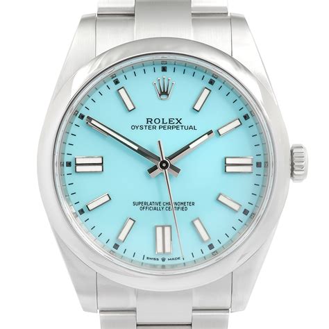 rolex with blue face|rolex with tiffany blue dial.